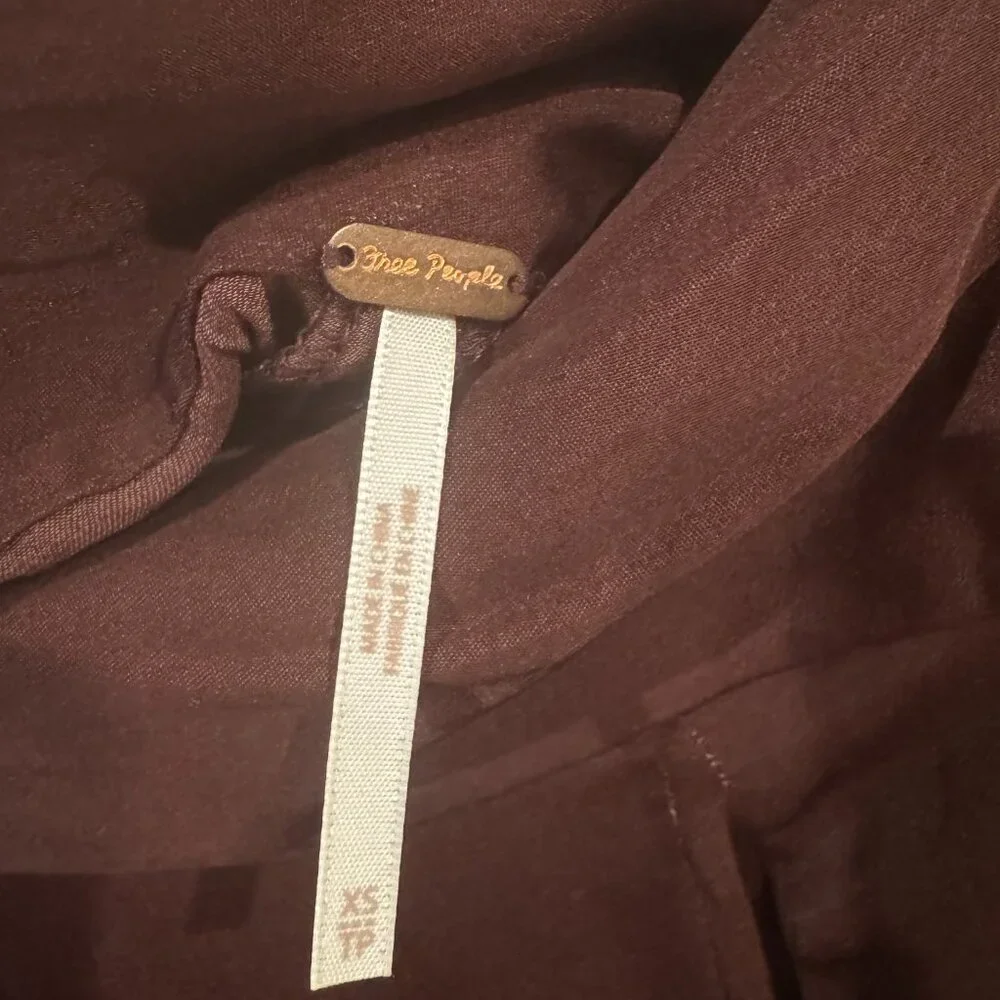 Free People Maroon Wrap Skirt XS